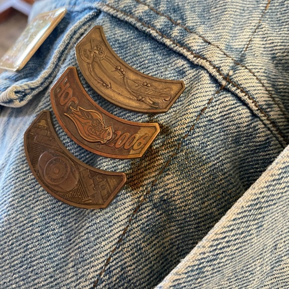 Harley Davidson Denim Vest with Pins & Patches XXL - Picture 4 of 16